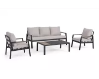 Meble wypoczynkowe na taras aluminoiwe ciemnoszare ELNA bizzotto