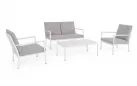 Białe meble ogrodowe wypoczynkowe aluminiowe KONNOR bizzotto