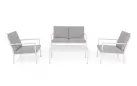 Białe meble ogrodowe wypoczynkowe aluminiowe KONNOR bizzotto