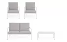 Białe meble ogrodowe wypoczynkowe aluminiowe KONNOR bizzotto