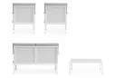 Białe meble ogrodowe wypoczynkowe aluminiowe KONNOR bizzotto