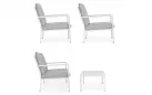 Białe meble ogrodowe wypoczynkowe aluminiowe KONNOR bizzotto