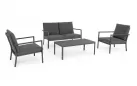 Grafitowe meble ogrodowe wypoczynkowe aluminiowe KONNOR bizzotto