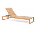 Lezak ogrodowy z drewna teakowego premium z materacem JEREMY Bizzotto