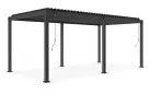 Pergola grafitowa z zamykanym dachem lamelowym 3x6 m GARDA Bizzotto