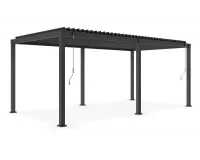 Pergola grafitowa z zamykanym dachem lamelowym 3x6 m GARDA Bizzotto