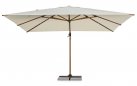Parasol obrotowy z nogą boczną aluminiowy powłoka drewno / poszycie beż 4x4 ORION bizzotto