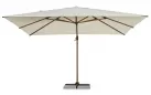 Parasol obrotowy z nogą boczną aluminiowy powłoka drewno / poszycie beż 4x4 ORION bizzotto
