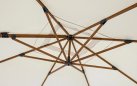 Parasol obrotowy z nogą boczną aluminiowy powłoka drewno / poszycie beż 4x4 ORION bizzotto