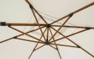Parasol obrotowy z nogą boczną aluminiowy powłoka drewno / poszycie beż 4x4 ORION bizzotto