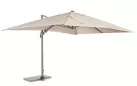 Beżowy parasol z nogą boczną pochylany w 2 osiach SARAGOZZA bizzotto