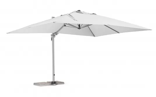 Parasol ogrodowy z podstawą biały 3 x 4 m saragozza bizzotto