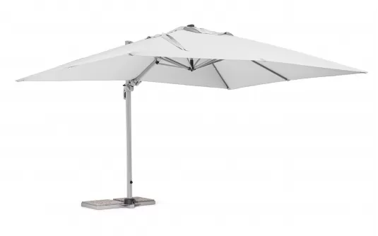 Parasol ogrodowy z podstawą biały 3 x 4 m saragozza bizzotto