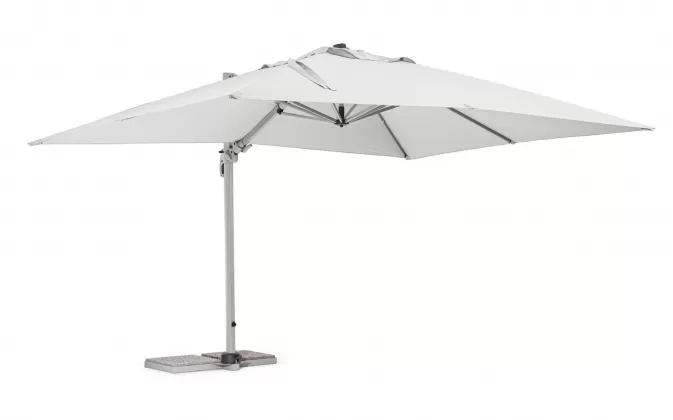 Parasol ogrodowy z podstawą biały 3 x 4 m saragozza bizzotto