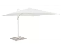 Biały parasol z nogą boczną 3x3 m VEGA bizzotto noga biała