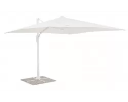Biały parasol z nogą boczną 3x3 m VEGA bizzotto noga biała