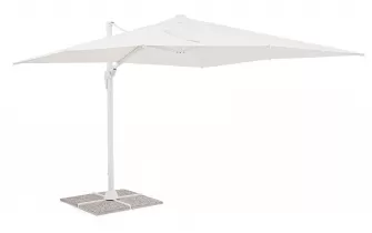 Biały parasol z nogą boczną 3x3 m VEGA bizzotto noga biała