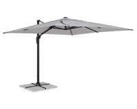 Jasnoszary parasol z nogą boczną 3x4 m VEGA bizzotto noga antracyt