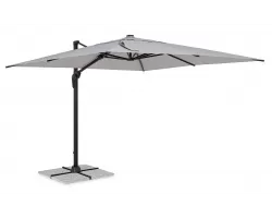 Jasnoszary parasol z nogą boczną 3x4 m VEGA bizzotto noga antracyt