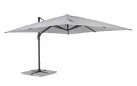 Parasol obrotowy aluminiowy antracyt poszycie jasnoszare INES 4x4 bizzotto