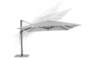 Parasol obrotowy aluminiowy antracyt poszycie jasnoszare INES 4x4 bizzotto