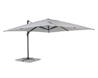 Parasol obrotowy aluminiowy antracyt poszycie jasnoszare INES 4x4 bizzotto
