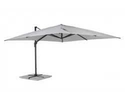 Parasol obrotowy aluminiowy antracyt poszycie jasnoszare INES 4x4 bizzotto