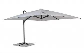 Parasol obrotowy aluminiowy antracyt poszycie jasnoszare INES 4x4 bizzotto