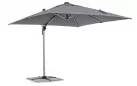 Parasol obrotowy z oświetleniem LED noga boczna aluminium anodowane poszycie szare INES 3x3 