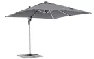 Parasol obrotowy z oświetleniem LED noga boczna aluminium anodowane poszycie szare INES 3x3 