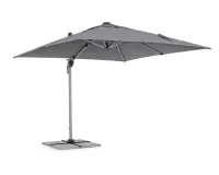 Parasol obrotowy z oświetleniem LED noga boczna aluminium anodowane poszycie szare INES 3x3 