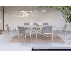 Komplet stołowy ze stołem ISACCO i krzesłami Ordeon Bizzotto