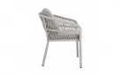 Krzesło stołowe na taras beżowe aluminium szarobeżowa lina GALDANA bizzotto 