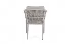 Krzesło stołowe na taras beżowe aluminium szarobeżowa lina GALDANA bizzotto 