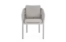 Krzesło stołowe na taras beżowe aluminium szarobeżowa lina GALDANA bizzotto 
