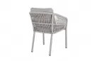Krzesło stołowe na taras beżowe aluminium szarobeżowa lina GALDANA bizzotto 