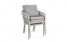 Krzesło stołowe na taras beżowe aluminium szarobeżowa lina GALDANA bizzotto 