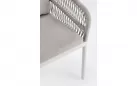 Krzesło stołowe na taras białe aluminium szarobeżowa lina GALDANA bizzotto 