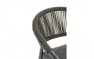 Krzesło obiadowe na taras grafitowe aluminium oliwkowa lina MILLOR bizzotto 