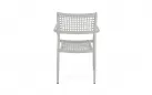 Krzesło obiadowe na taras beżowe aluminium szarobeżowa lina CALETA bizzotto 