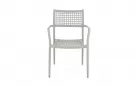 Krzesło obiadowe na taras beżowe aluminium szarobeżowa lina CALETA bizzotto 