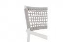 Krzesło obiadowe na taras białe aluminium szarobeżowa lina CALETA bizzotto 