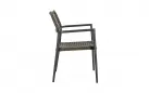 Krzesło obiadowe na taras grafitowe aluminium oliwkowa lina CALETA bizzotto 