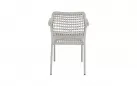 Krzesło obiadowe na taras beżowe aluminium szarobeżowa lina RAJADA bizzotto 