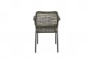 Krzesło obiadowe na taras grafitowe aluminium liwkowa lina RAJADA bizzotto 