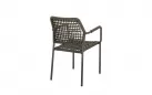 Krzesło obiadowe na taras grafitowe aluminium liwkowa lina RAJADA bizzotto 