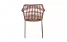 Krzesło ogrodowe CANAR konstrukcja stal nierdzewna brązowa / lina polipropylenowa kolor ceglany