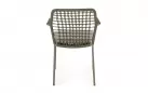 Krzesło ogrodowe CANAR konstrukcja stal nierdzewna oliwkowa / lina polipropylenowa oliwkowa