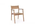 Krzesło z podłokietnikami z drewna teakowego premium ADRIEL Bizzotto