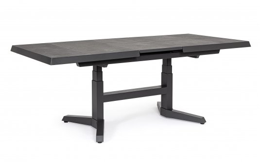 Stół ogrodowy aluminiuwy grafitowy podnoszony i rozkładany ROBERT 143-183 ceramiczny Bizzotto Stół ogrodowy aluminiuwy grafitowy podnoszony i rozkładany ROBERT 143-183 ceramiczny Bizzotto